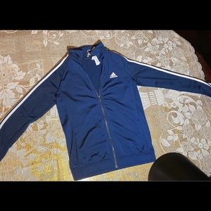 Blue Adidas Zip Up Sweater